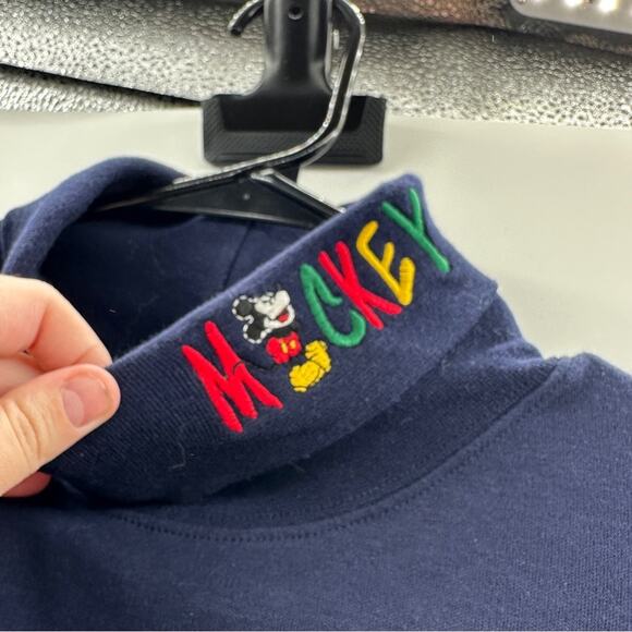 Mickey & Co Disney Mickey Mouse Embroidered‎ Turtleneck Long Sleeve Shirt Sz L - Picture 2 of 7